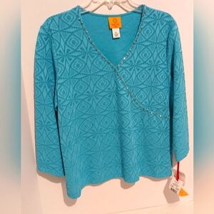 Ruby Rd. A long sleeve blue top.
